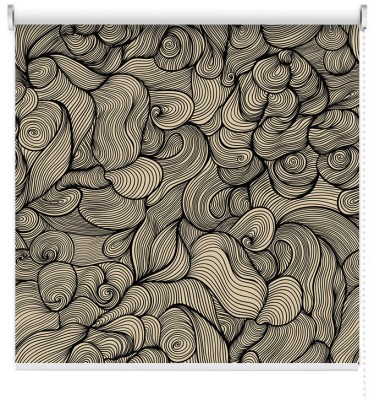 Houseart Abstract lines in brown, Line Art, Ρολοκουρτίνες, 100 x 100 εκ.